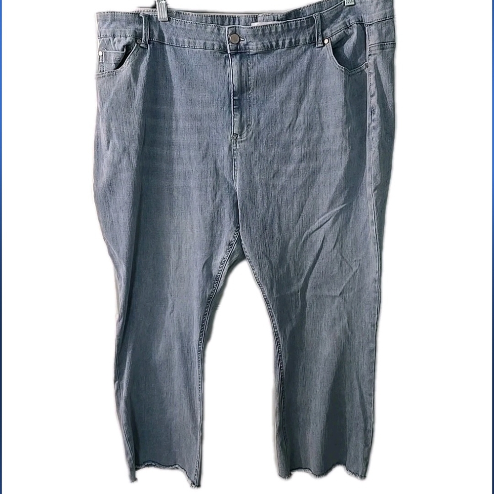 Arula C Womens Plus Size 22‎ Denim Jeans Raw Hem Pants With Sparkle